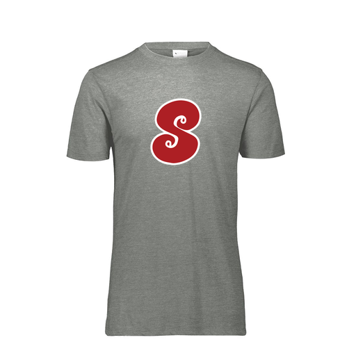 [FTSCUBGY-AS-LOGO2] Decker Men's Tri-Blend T-Shirt - Short Sleeve (Adult S, Gray, Logo 2)