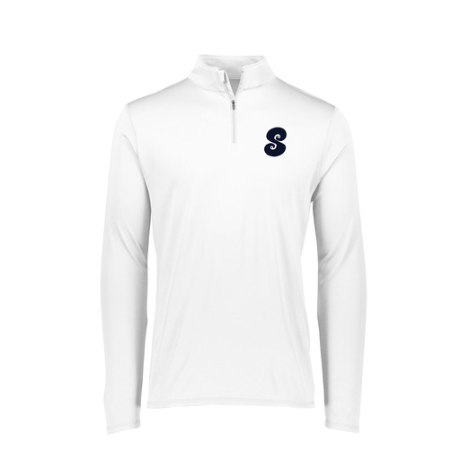 [FTLQFLWH-FAXS-LOGO1] Decker Women's Flex-Lite 1/4 Zip Shirt (Female Adult XS, White, Logo 1)