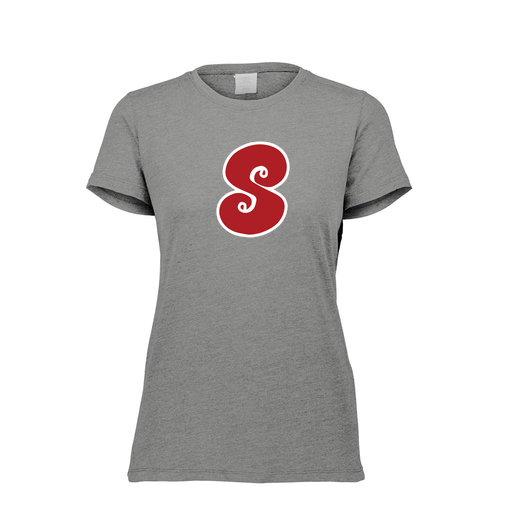 [FTSCUBGY-FAXS-LOGO2] Decker Women's Tri-Blend T-Shirt - Short Sleeve (Female Adult XS, Gray, Logo 2)
