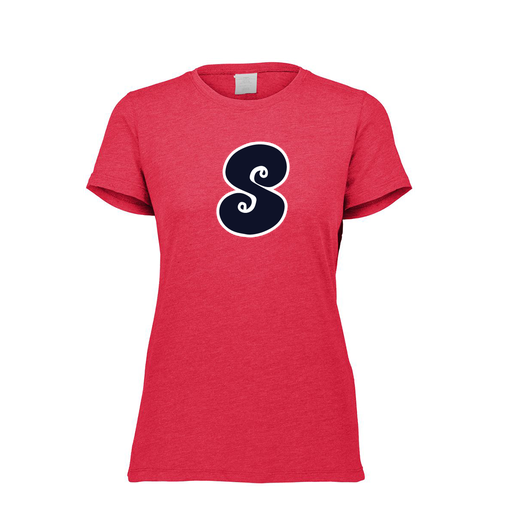 [FTSCUBRD-FAXS-LOGO1] Decker Women's Tri-Blend T-Shirt - Short Sleeve (Female Adult XS, Red, Logo 1)