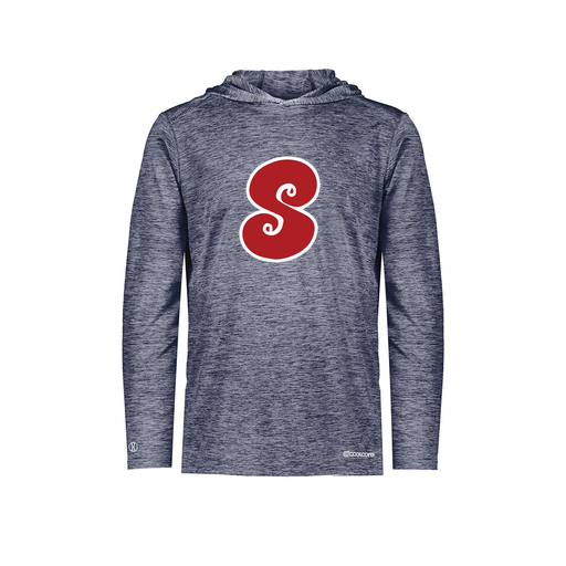 [FOLHCGNV-AS-LOGO2] Decker Men's Charge Hoodie (Adult S, Navy, Logo 2)