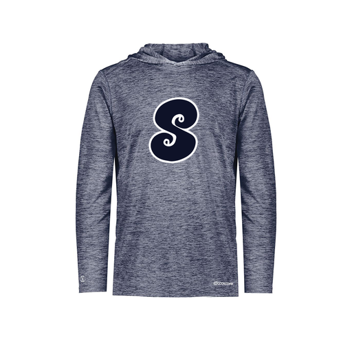 [FOLHCGNV-YS-LOGO1] Decker Youth Charge Hoodie (Youth S, Navy, Logo 1)