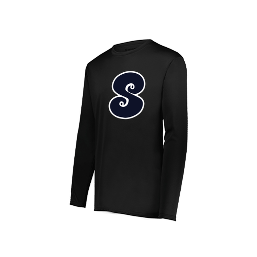 [222822.080.XS-LOGO1] Men's LS Smooth Sport Shirt (Adult XS, Black, Logo 1)