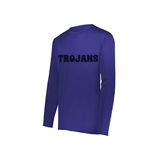 [222822.747.XS-LOGO3] Men's LS Smooth Sport Shirt (Adult XS, Purple, Logo 3)