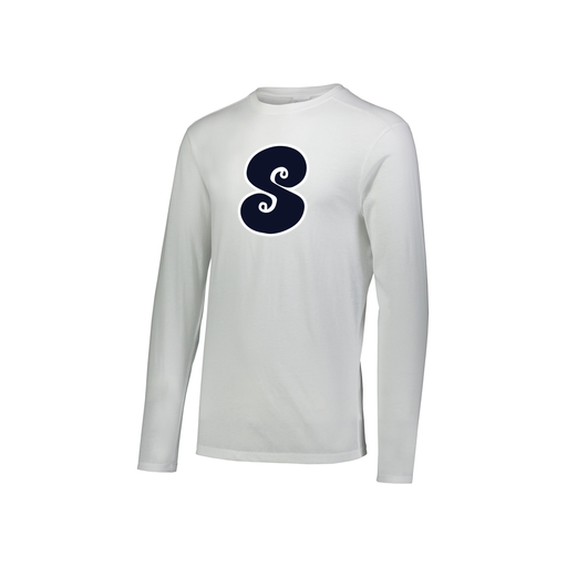 [FTLCUBWH-YS-LOGO1] Decker Youth Tri-Blend T-Shirt - Long Sleeve (Youth S, White, Logo 1)